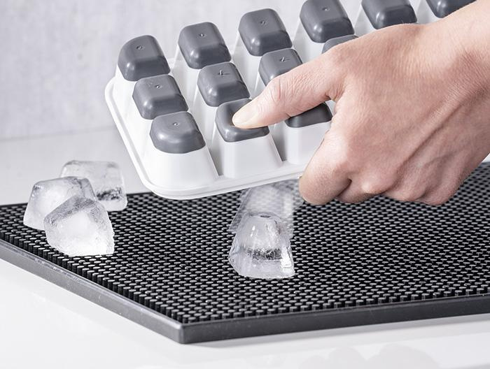 Moule à glaçons en silicone avec couvercle, lot de 2 pièces | APS 36103