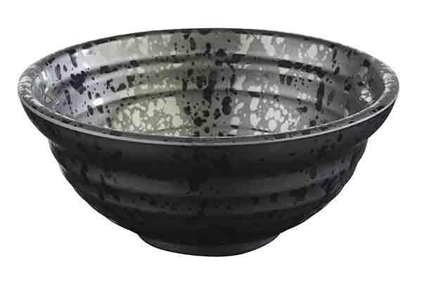 Bol GLAMOUR, mélamine, noir et gris, 12x5 cm, 250 ml | APS 84366