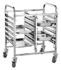 Chariot pliable en acier inoxydable pour plateaux et bacs GN - 12 GN 1/1 | HENDI 810569
