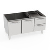 Socle avec porte et 2 tiroirs GN 1/1 | TECNOINOX 716080