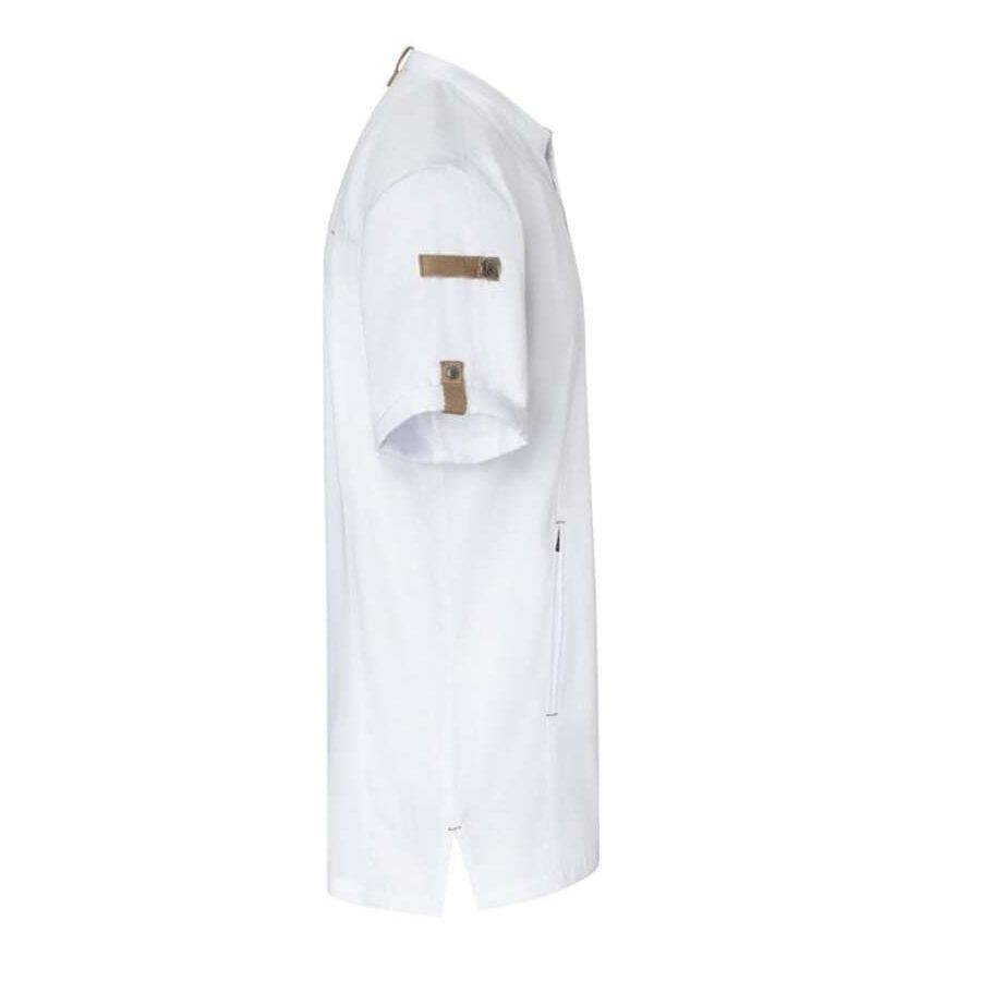 Veste de cuisine Green-Generation à manches courtes blanche pour homme | KARLOWSKY JM 36-3