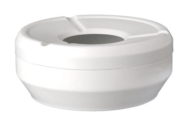 Cendrier GLEAM, mélamine, blanc, 10x4 cm | APS 83610