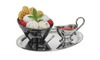 Plateau KAFFEEHAUS ovale, poli, mat, en acier inoxydable, 29x22x0,5 cm | APS 30117