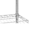 Étagère de stockage en acier chromé, 4 étagères, 152x45,5x180 cm pliable | FORGAST FG15134
