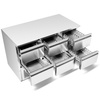 Table réfrigéré 6 tiroirs, 400 l, avec groupe froid inférieur | FORGAST FG07009