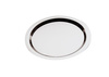 Plateau FINESSE ovale, à bord lisse, en acier inoxydable, 38x38x2 cm | APS 1338
