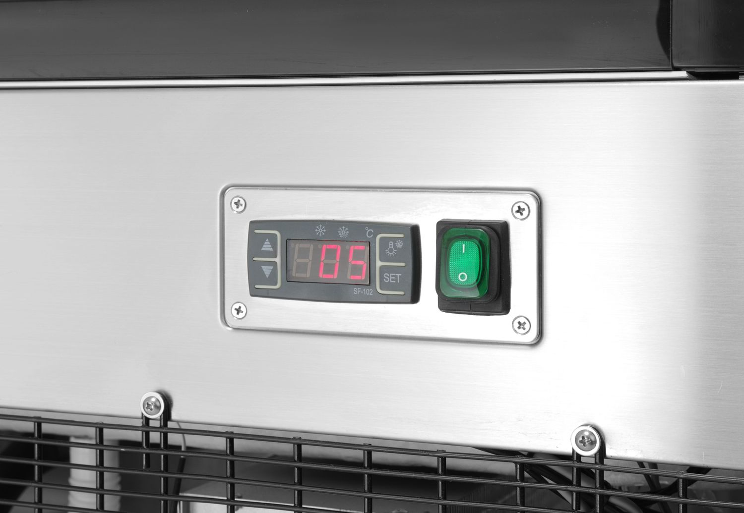 Vitrine réfrigérée 2 étagères 300 L, acier inoxydable, LED, 0-6°C | ARKTIC 233337