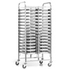 Chariot pliable en acier inoxydable pour plateaux et bacs - pour 30 GN 1/1 | FORGAST FG01103