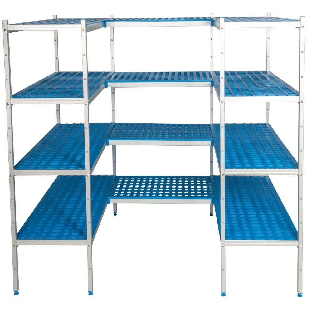 Étagère de jonction à 5 tablettes prof. 60 cm 1PD-65+10P-116+20UM | ALUSHELF 60549