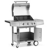 Grill à gaz de jardin avec armoire et brûleur latéral, nombre de brûleurs 3+1, 13,8 kW | FORGAST FG09107