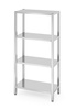 Étagère de stockage en acier inoxydable à visser 4 étagères 80x40 cm | HENDI 812518
