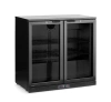 Réfrigérateur de bar pour boissons 158 l, noir, 2 portes, acier laqué, 4 étagères | ARKTIC 236895