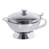 Saucière en acier avec couvercle, 400 ml, hauteur 11,5 cm | CONTACTO 605/040