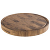 Planche de service OKLA, ronde, en bois de chêne, marron, 39x4,5 cm | APS 816