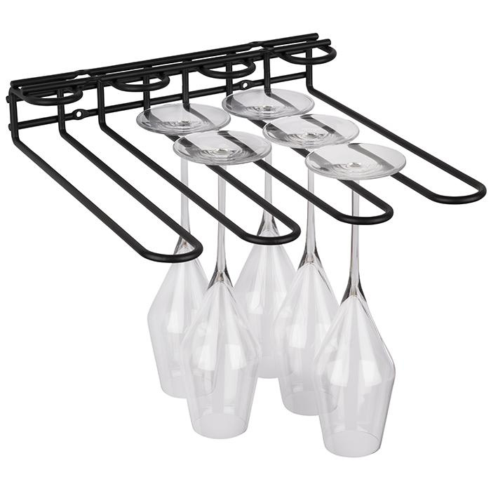 Porte-verres à 3 rangées, couleur noire | APS 93399