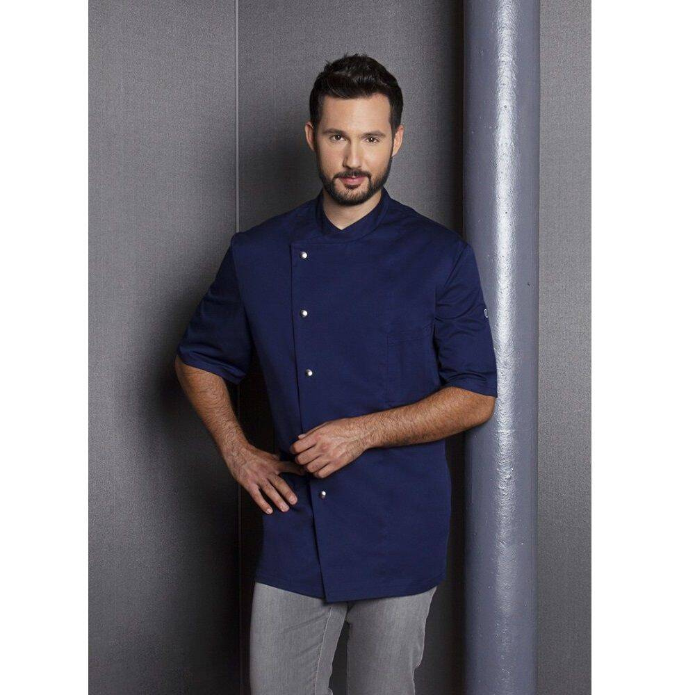 Sweat-shirt de cuisine pour homme Gustav bleu marine | KARLOWSKY JM 15-10
