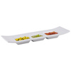 Bol pour dips, triple, CASUAL, blanc, 29x9x3 cm | APS 84220