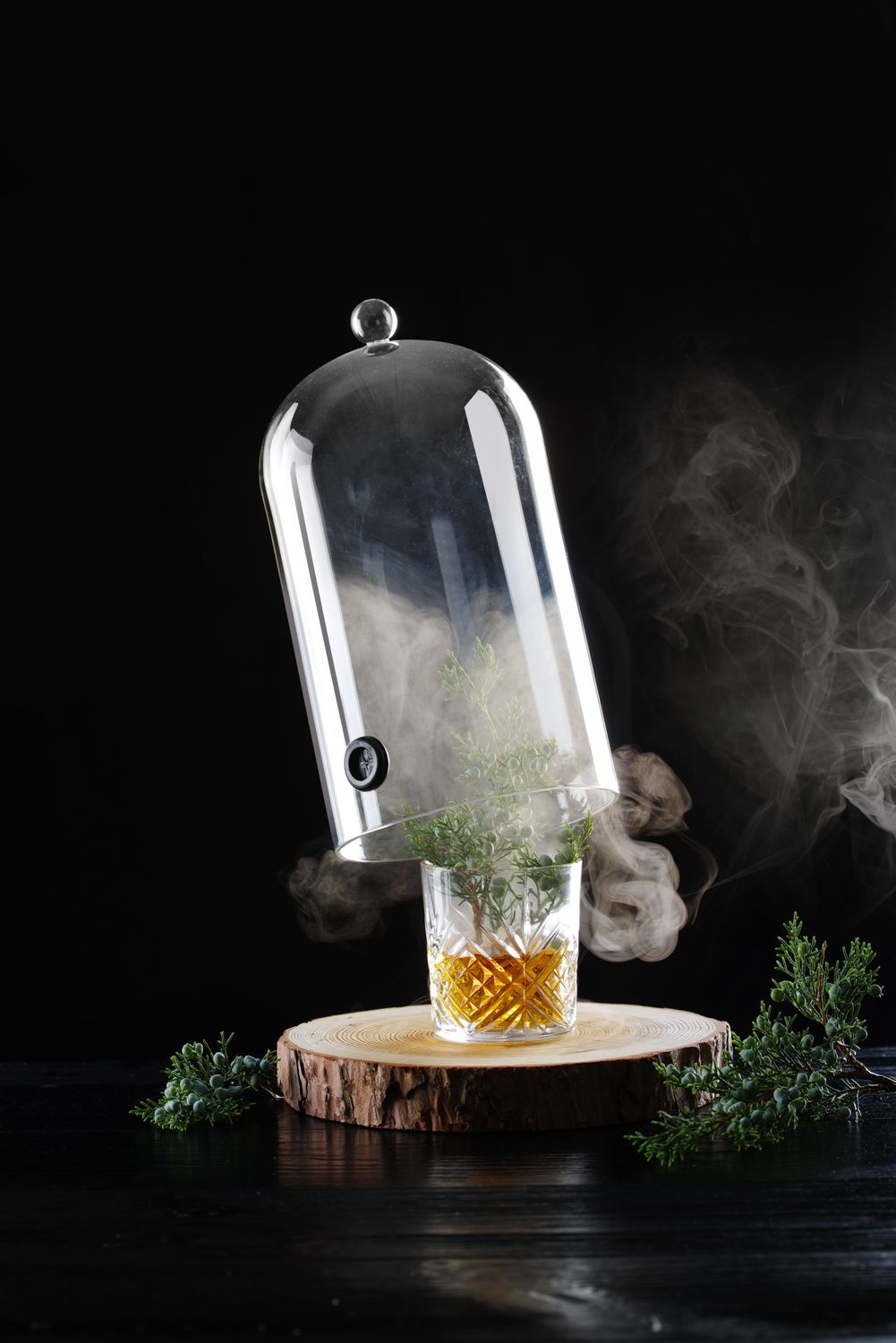 Cloche en verre avec orifice de ventilation pour pistolets fumoirs | HENDI 199657