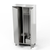 Armoire de rangement inox à deux compartiments avec lavabo 100x50x180 cm | FORGAST