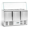Table réfrigérée à salades 3-portes 400 l, avec vitrine en verre | FORGAST FG07104