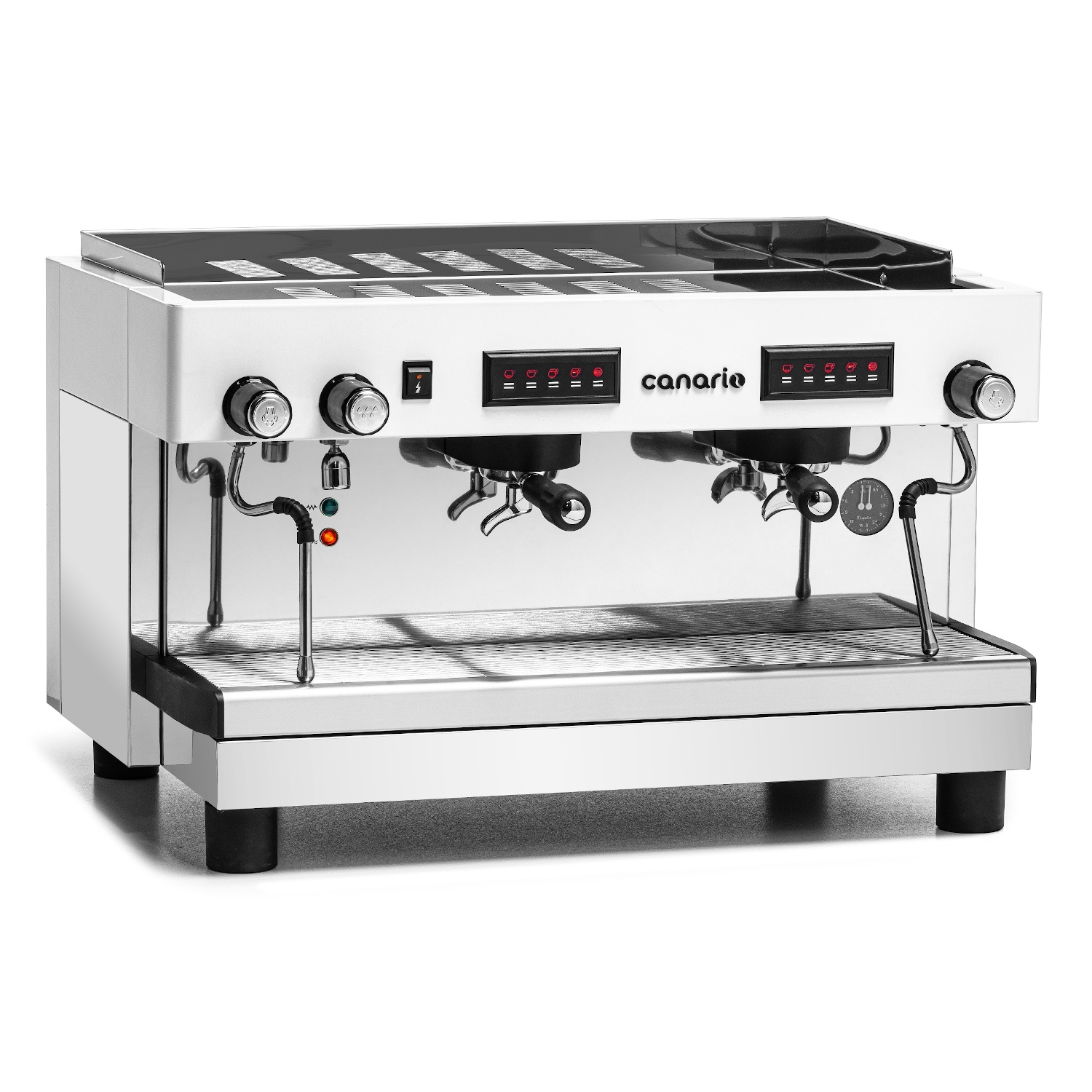 Machine à café expresso 2 groupes à porte-filtre, blanche, 10,5 l, 4,5 kW, 230 V | CANARIO CAFE CC034