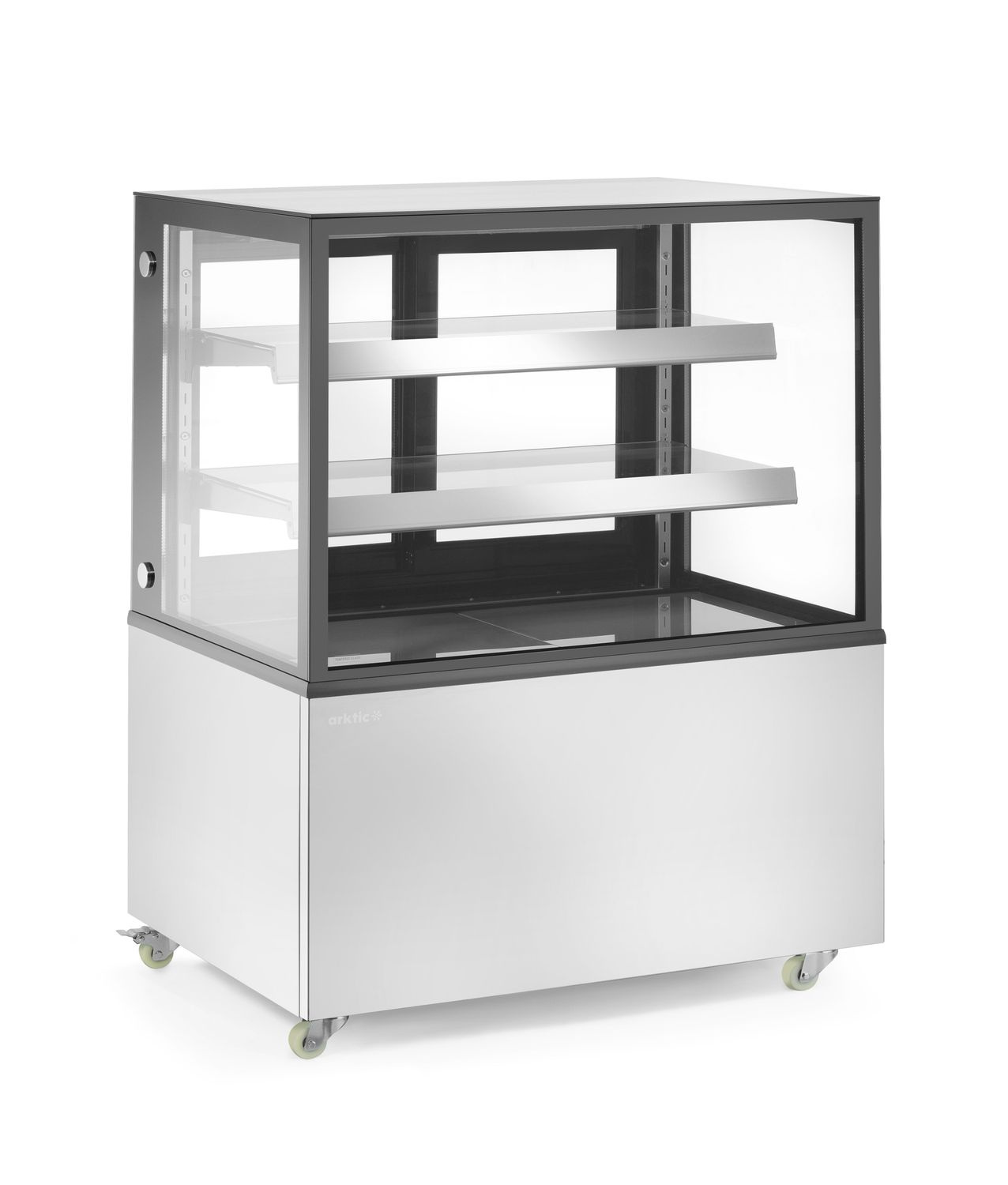 Vitrine réfrigérée 2 étagères 300 L, acier inoxydable, LED, 0-6°C | ARKTIC 233337