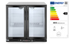 Réfrigérateur de bar pour boissons 228 l, aluminium, noir, 2-10°C | HENDI 235829