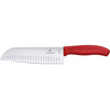 Couteau Santoku Swiss Classic rouge long. lame 17 cm | VICTORINOX 6.8521.17G