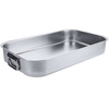 Plat à rôtir en acier inoxydable satiné, 24 l, 62,5x37,5x9 cm | CONTACTO 141/640