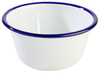 Bol ENAMELWARE, émaillé, blanc avec finition bleue, 13x6 cm, 500 ml | APS 40638
