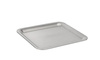 Plateau KAFFEEHAUS ovale à angle droit, avec bord relevé, acier inoxydable, 23x23x1,5 cm | APS 30119