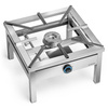 Tabouret de cuisine professionnel à gaz 1 brûleur, 7,2 kW, 60x60x38 cm | FORGAST FG09411
