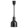 Lampe chauffante pour plats noire, cylindrique, 0,25 kW, réglage de la hauteur 60-180 cm | FORGAST FG03341