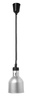 Lampe chauffante pour plats suspendue cylindrique, argentée, 17,5 cm, 0,25 kW | HENDI 273883
