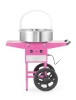 Appareil à barbe à papa avec chariot, HENDI, Rose pastel, 220-240V/1130W, 94,8x52x(H)91,4 cm | HENDI 282809