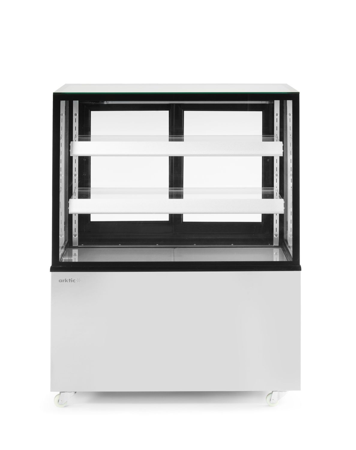 Vitrine réfrigérée 2 étagères 300 L, acier inoxydable, LED, 0-6°C | ARKTIC 233337
