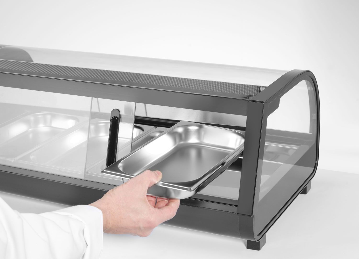 Vitrine réfrigérée pour sushi 4 GN 1/3, 0-12°C, 0,19 kW, 11,7x42,6x29,6 cm | ARKTIC 274071