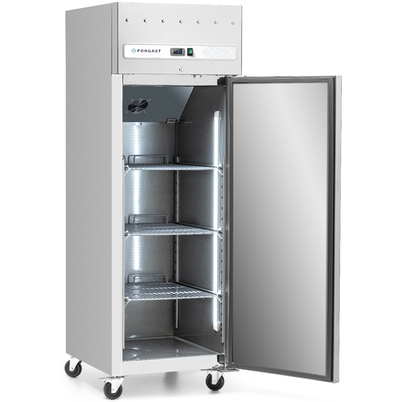 Armoire de congélation 1 porte 600 L, en acier inoxydable | FORGAST FG08172