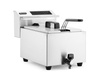Friteuse électrique avec panneau numérique Mastercook avec robinet de vidange, 8 l, 3,5 kW | HENDI 207369