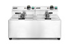 Friteuse électrique à 2 cuves, 2x8 L, 2x3,5 kW, zone froide | HENDI 207307
