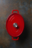 Cocotte en fonte avec couvercle rouge - cap. 4L l HENDI 626849
