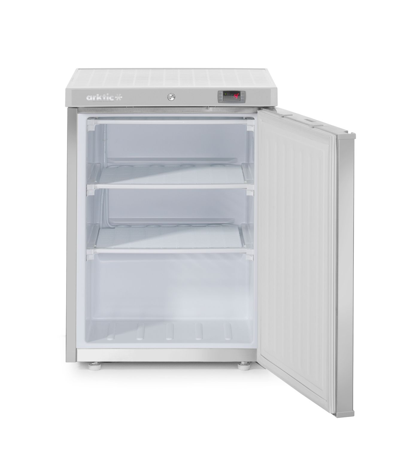 Armoire de congélation Budget Line 200 l, acier inoxydable, 1 porte, refroidissement statique | ARKTIC 236079