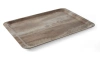 Plateau de service avec stratifié en mélamine, antidérapant, bois foncé | AMERBOX 508954