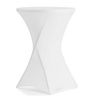 Housse pour table de cocktail 80 cm blanche | FORGAST FG03821