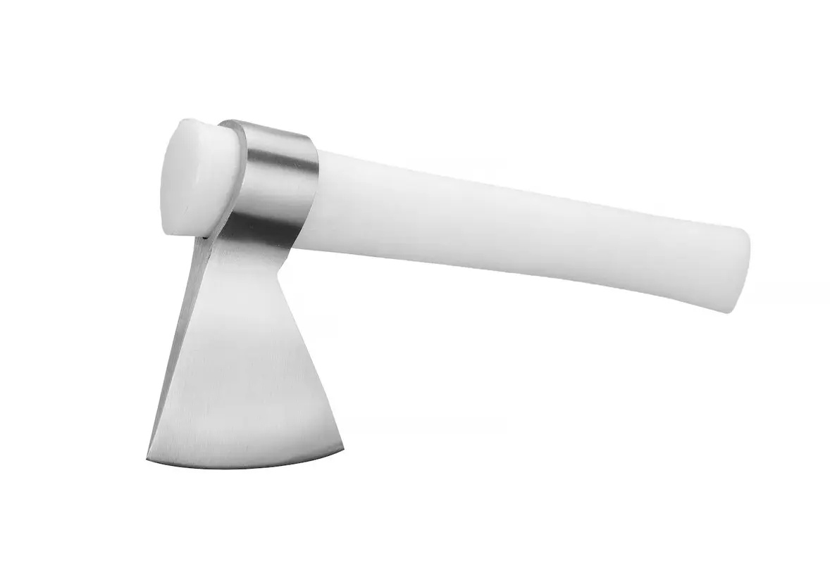 Hachoir de boucher avec manche blanc lg. 25 cm | HENDI 843383