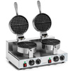 Gaufrier électrique double pour gaufres belges, diam. 18,5 cm, 4 kW, 230 V | FORGAST FG09721