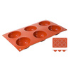 Moule de cuisson en silicone demi-sphères, 6 cavités de 7 cm de diamètre | CONTACTO 6630/076