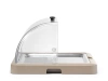 Vitrine réfrigérée simple roll-top Duo UNIQ conçue par Robert Bronwasser, beige, 46x35x22 cm | HENDI 871942
