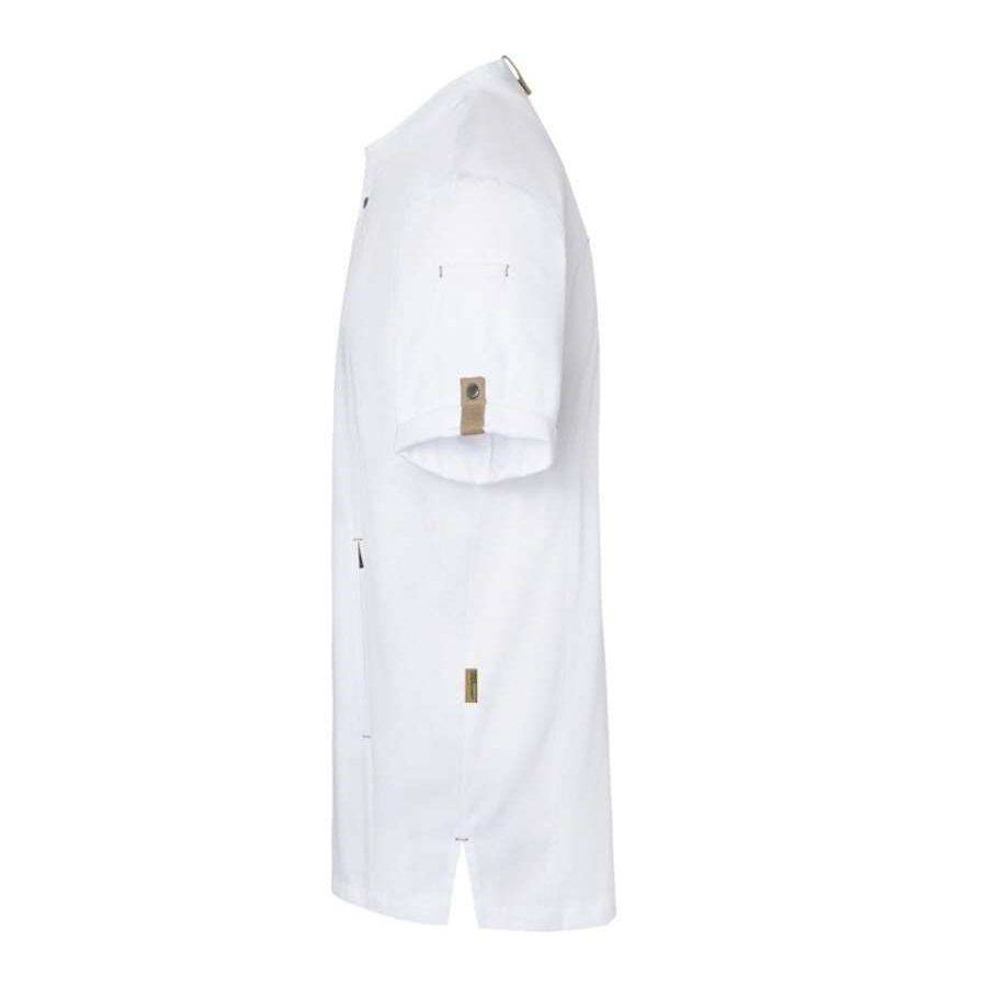 Veste de cuisine Green-Generation à manches courtes blanche pour homme | KARLOWSKY JM 36-3