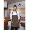 Tablier court Basic 75 x 60 cm avec poche et boucle brun clair | KARLOWSKY BLS 6-28-Stck
